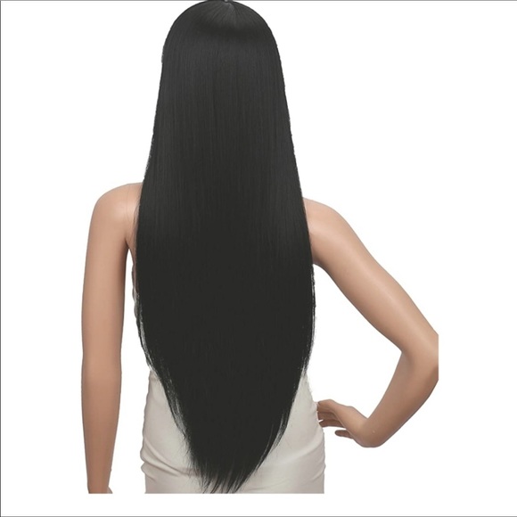 🆕️ Silky Long Black Hair With Bangs Wig